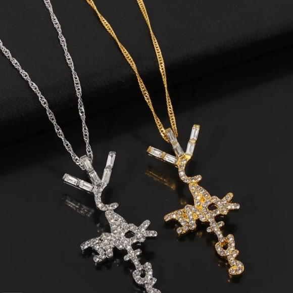 Cactus Jack Travis Scott Chain Necklace Gold Silver Rap Hip Hop Astroworld - Picture 2 of 4